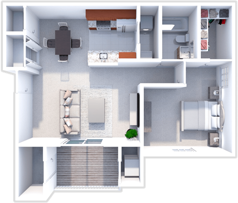 Audrey 1 bedroom, 1 bath at Chelsea Park apartments